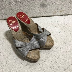 Authentic Christian Louboutin Espadrille wedge